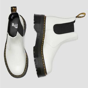 Dr. Martens White and Black Chelsea Boots